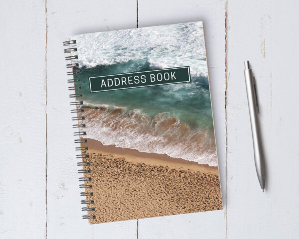 Personalizable Beach Address Book / A5 / Coil Bound - Image 3