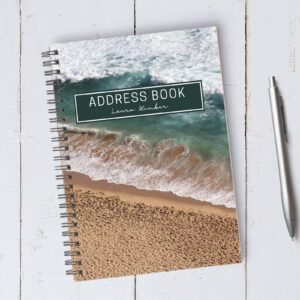 Personalizable Beach Address Book / A5 / Coil Bound