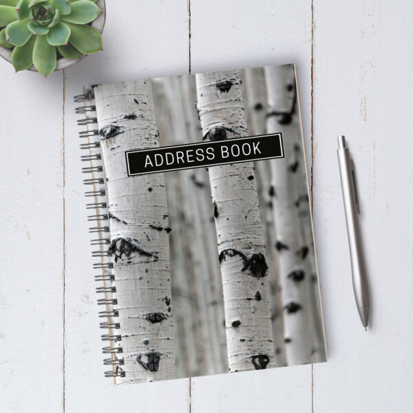Personalizable Birch Trees Address Book / A5 / Coil Bound - Image 4