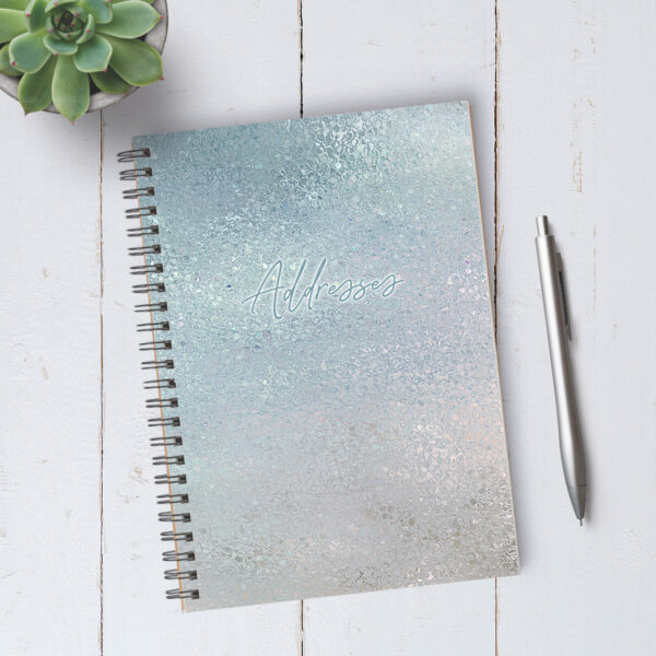Personalizable Glitter Ball Address Book / A5 / Coil Bound - Image 2