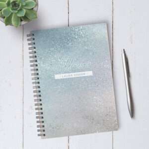 Personalizable Glitter Ball Address Book / A5 / Coil Bound