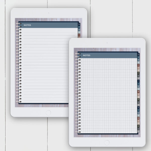 Digital Beach Address Book with A to Z Hyperlinked Tabs for Goodnotes and iPad - Image 5