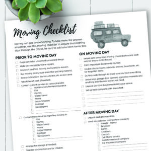 Printable Moving Checklist